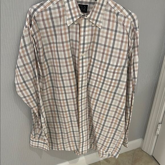Men's Plaid Shirt - Beige and Brown - Picture 1 of 5